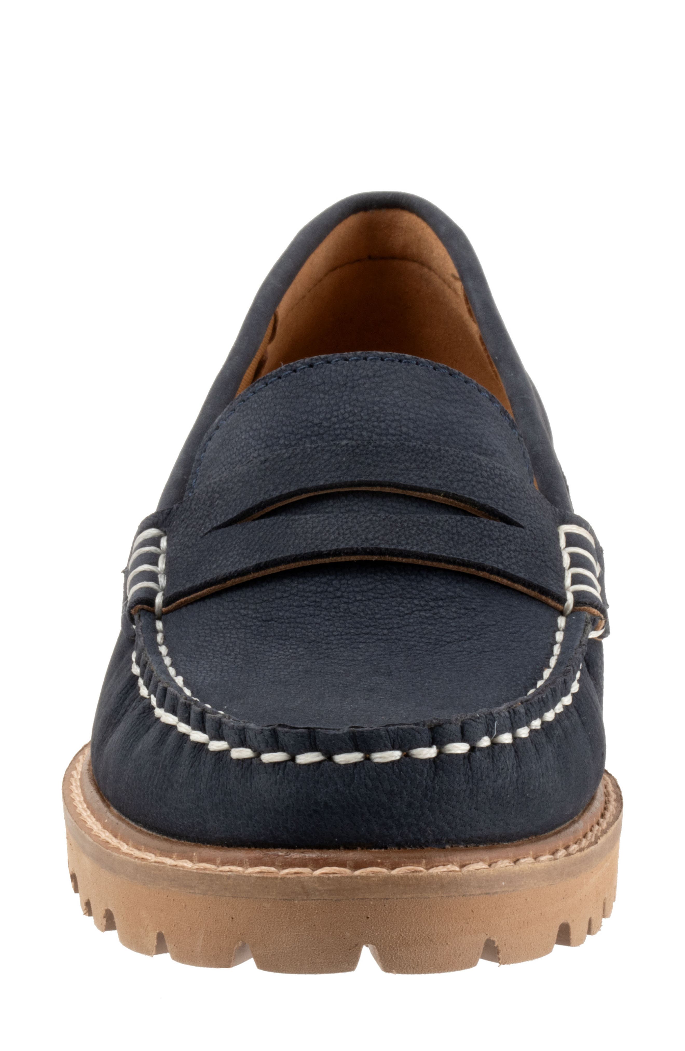 Francey Lug Sole Penny Loafer, Alternate, color, NAVY NUBUCK