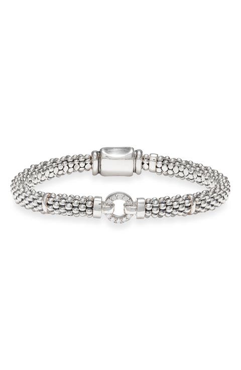Diamond Circle Caviar Bracelet