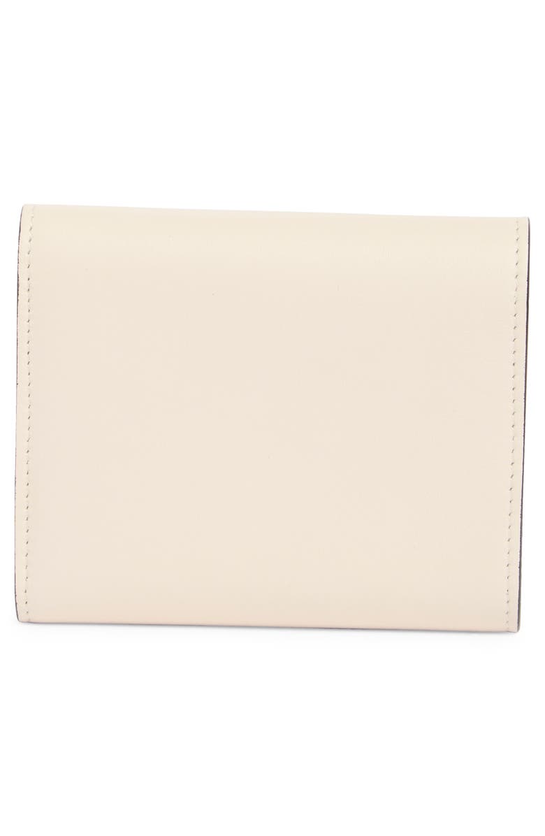 Longchamp Leather Flap Card Case, Alternate, color, Ivory