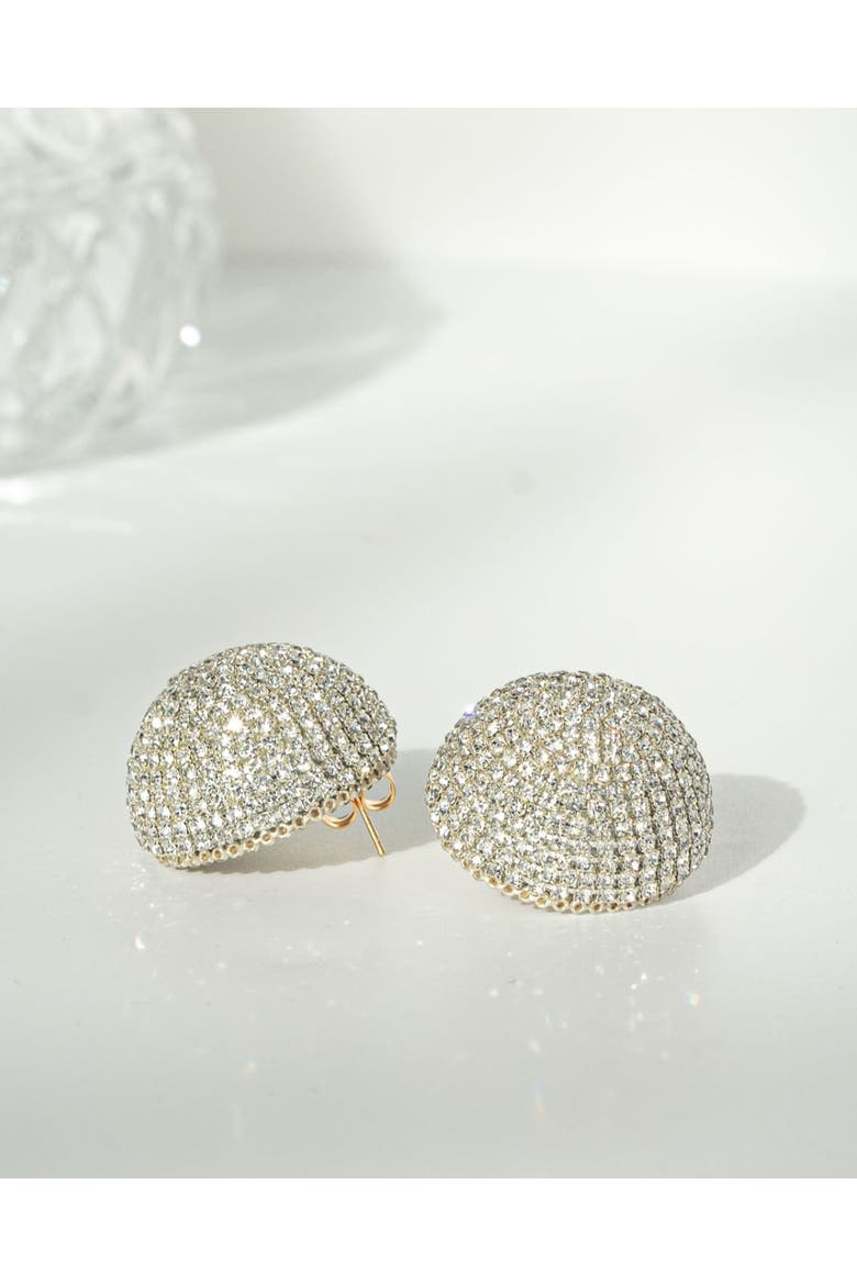 Gaia Glam Midi Earrings, Alternate, color, Silver Sheen