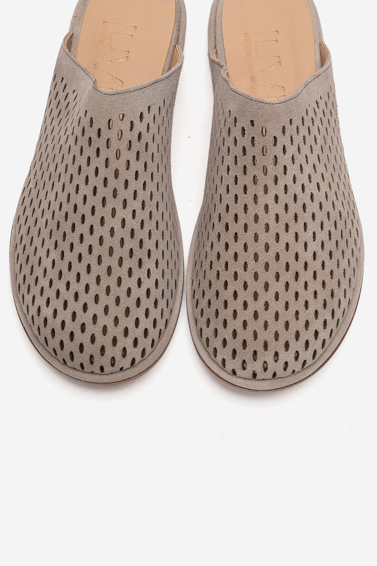 Melara Leather Slip On Mule, Alternate, color, Beige Suede