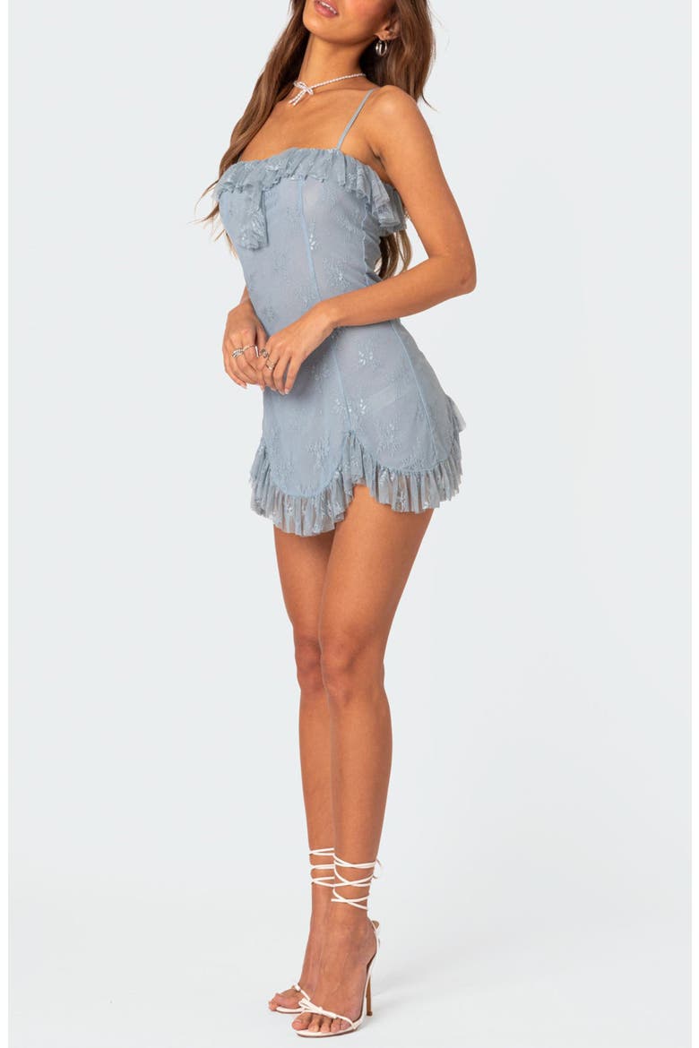 Fairy Girl Ruffle Lace Sleeveless Minidress, Alternate, color, BLUE