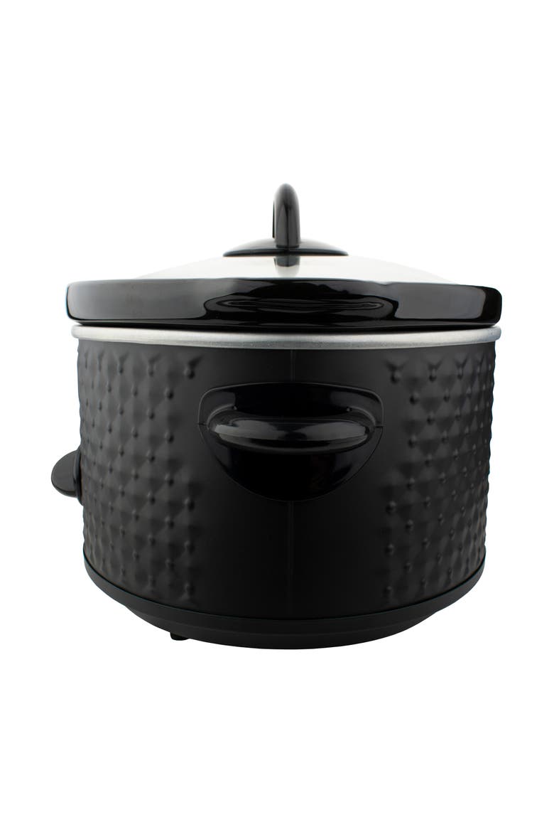 3.5 Quart Diamond Pattern Slow Cooker, Alternate, color, Black