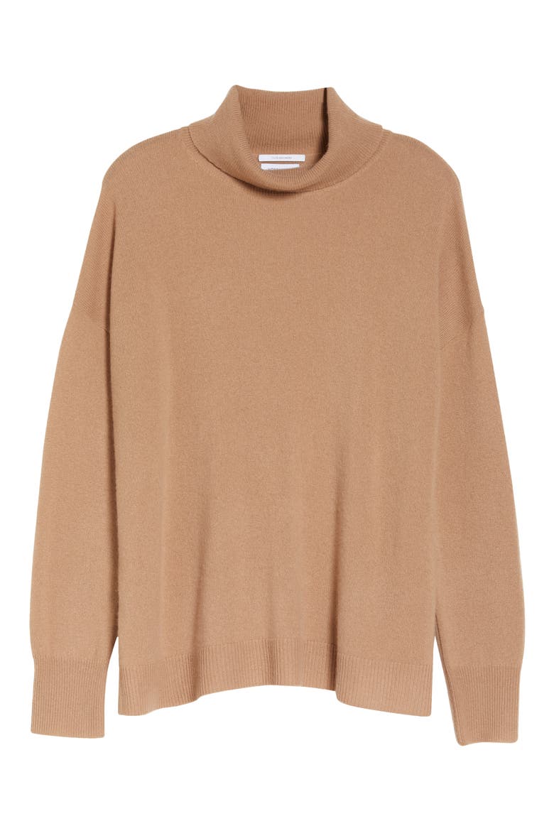 Cashmere Turtleneck Sweater, Alternate, color, CAMEL