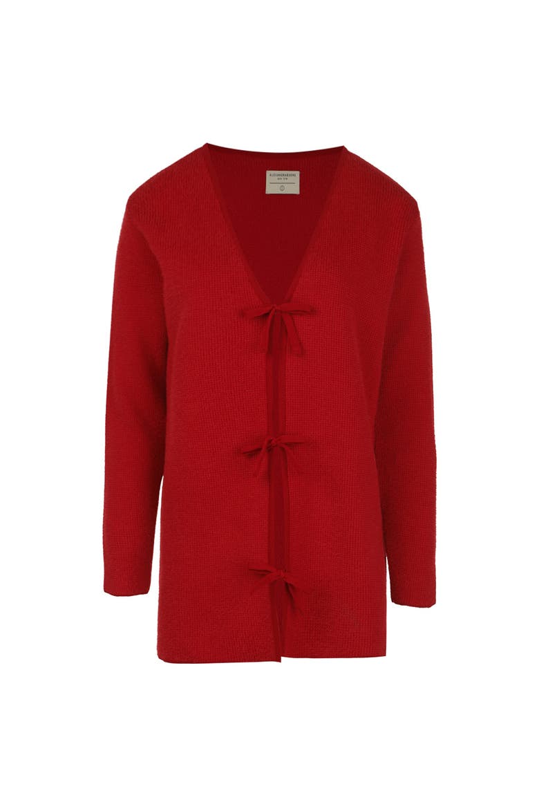 Cherry Knit Bow Sweater, Main, color, Red