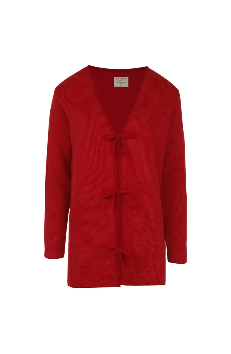 Alexandra Bueno Cherry Knit Bow Sweater, Main, color, Red