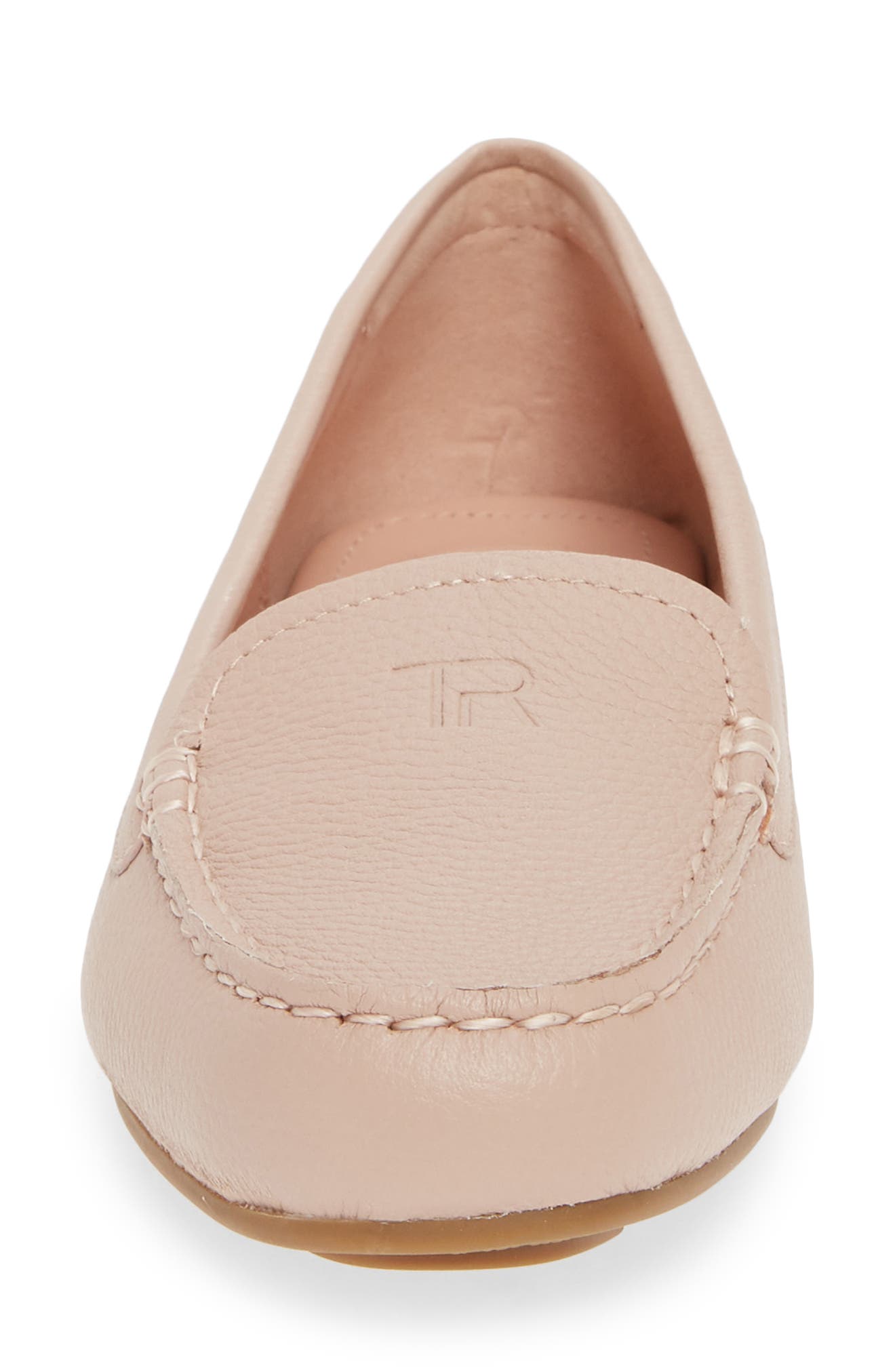 Karen Water Resistant Driving Loafer, Alternate, color, PALE ROSE NAPPA LEATHER