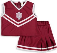 LITTLE KING Girls Youth Crimson Indiana Hoosiers Two-Piece Cheer Set