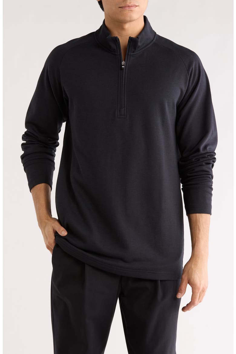 Upgraded Quarter Zip Pullover, Main, color, BLACK