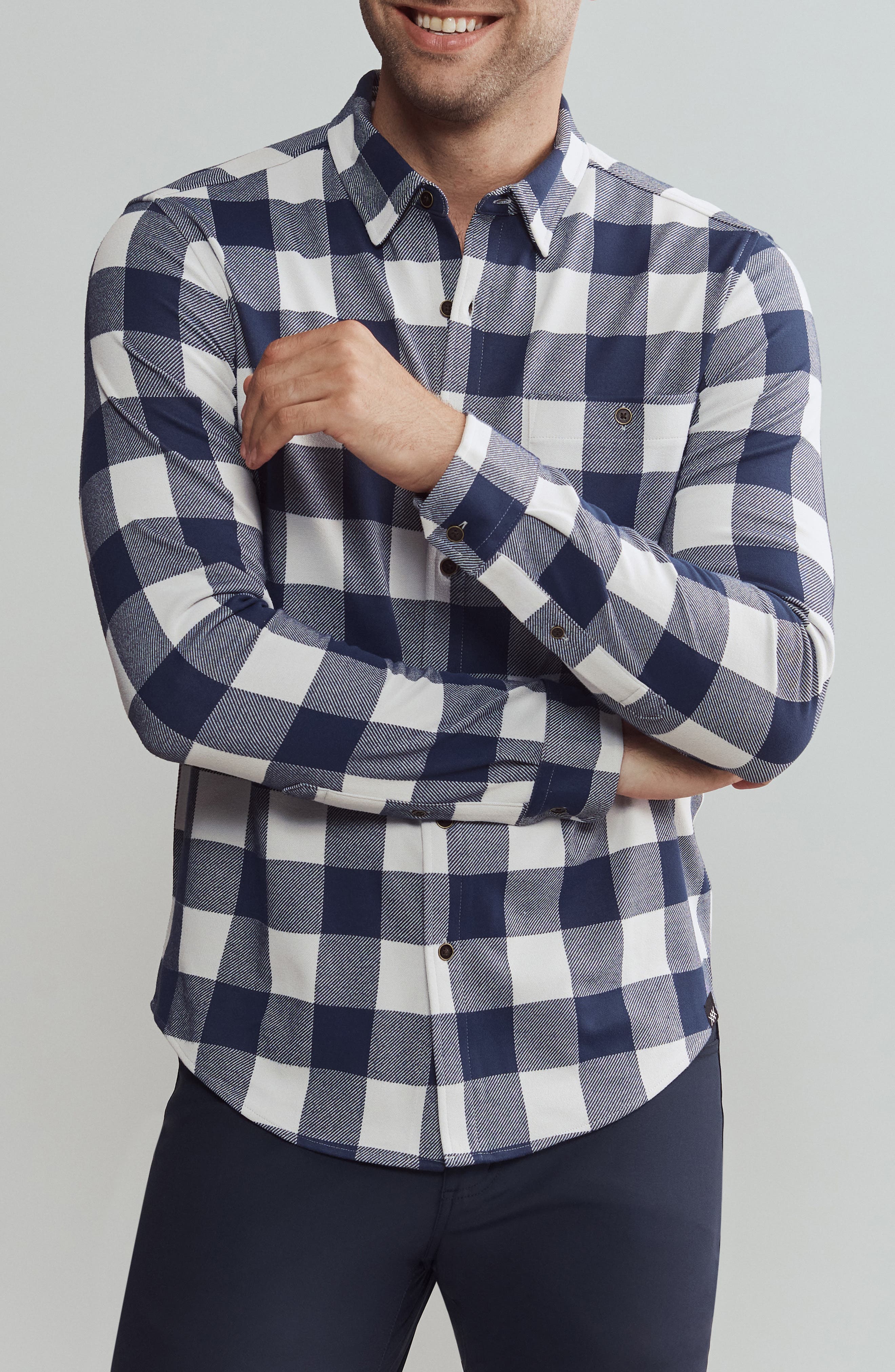 Rhone Hardy Check Flannel Button-Up Shirt