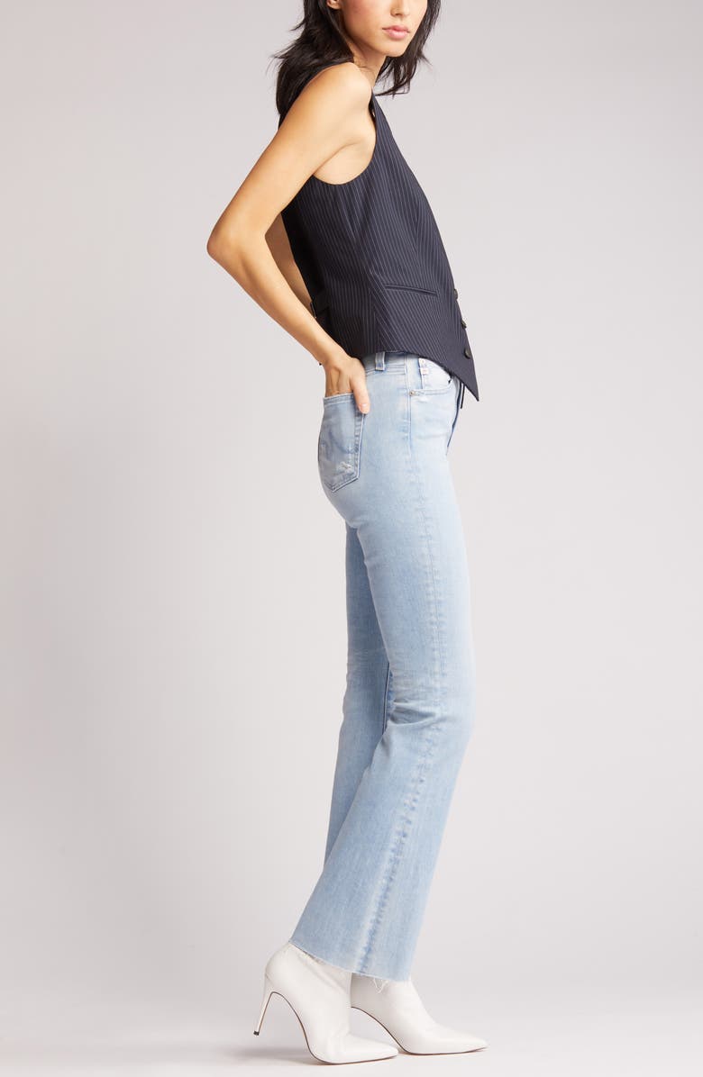 AG Farrah High Waist Fray Hem Bootcut Jeans, Main, color, 21 Years Coastline