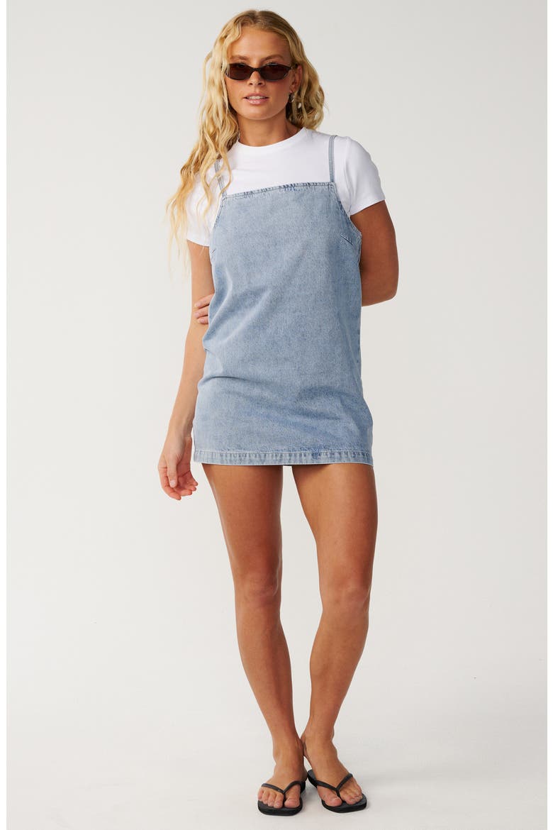 Stacey Denim Shift Minidress, Alternate, color, VINTAGE BLUE