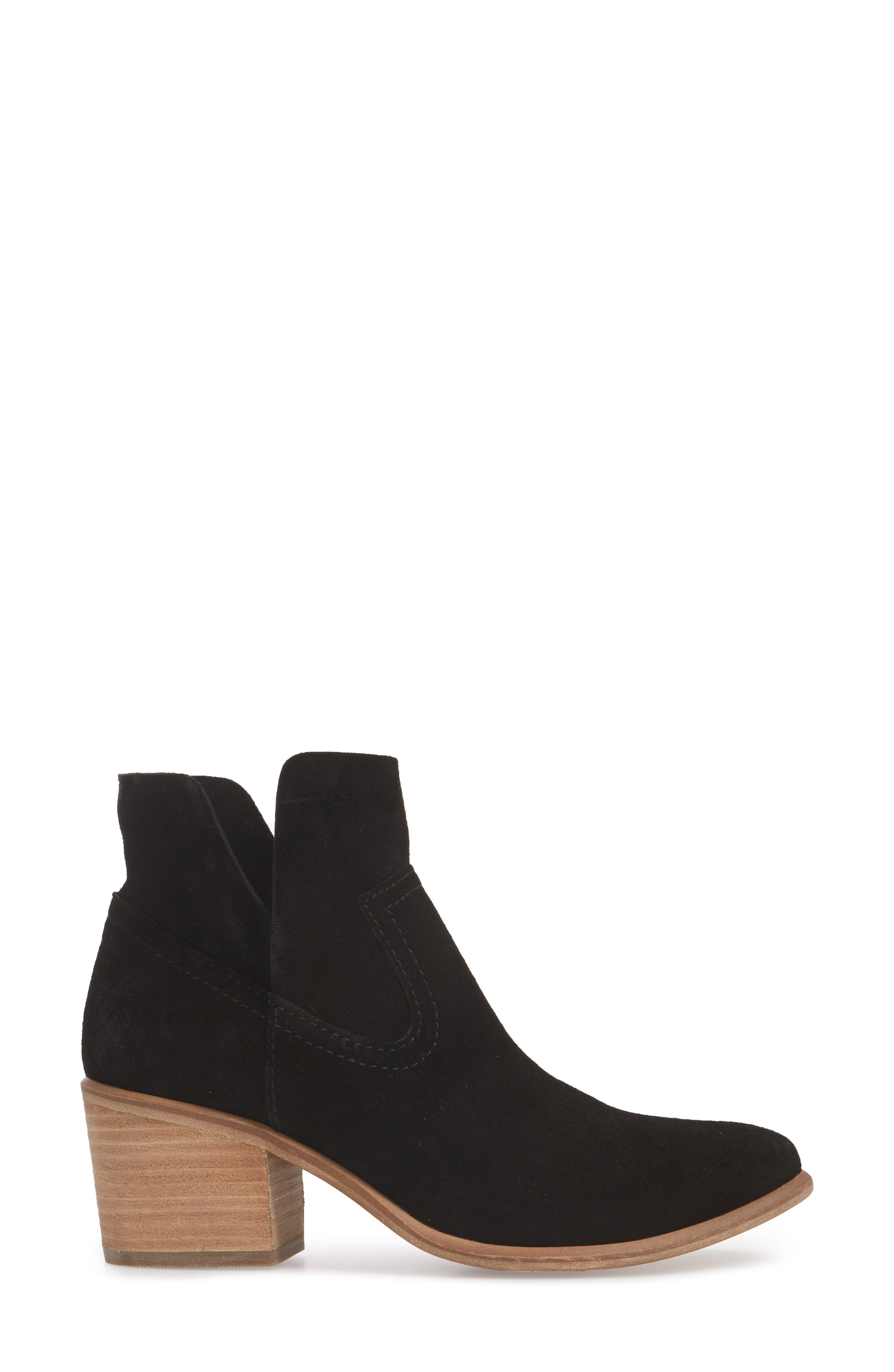 Brice Notched Bootie, Alternate, color, BLACK SUEDE