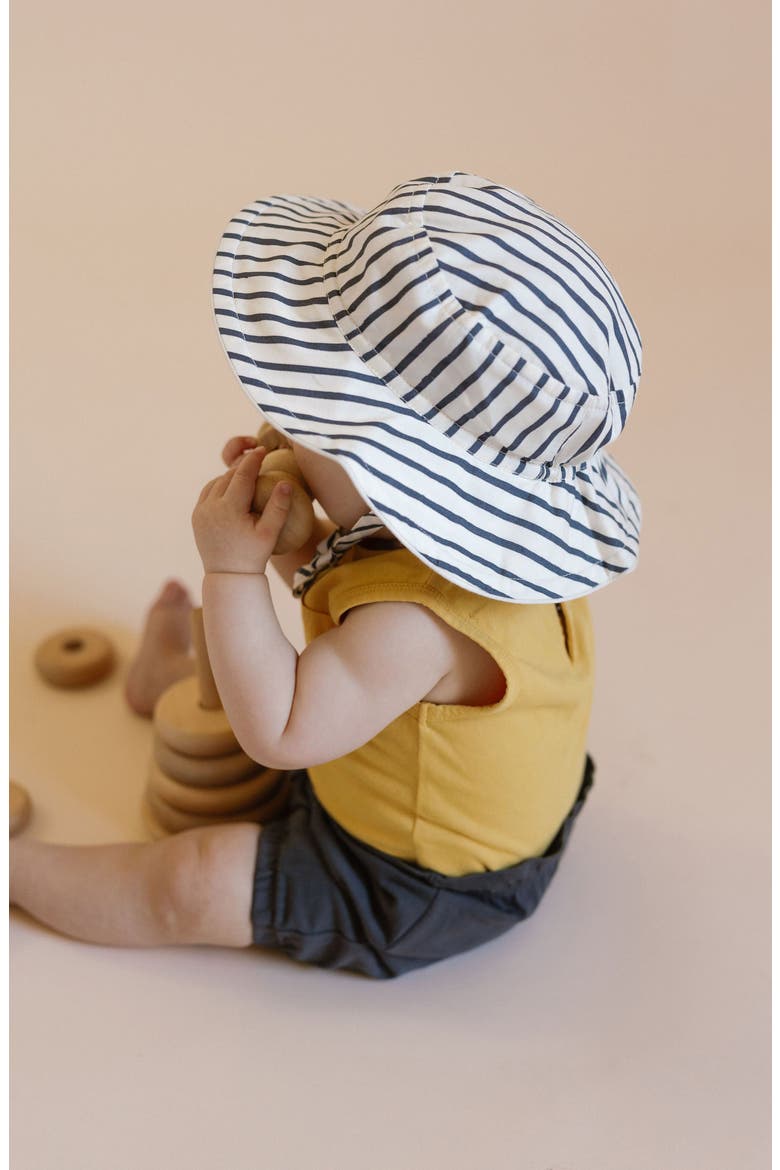 Stripe Organic Cotton Bucket Hat, Alternate, color, STRIPES AWAY INK BLUE