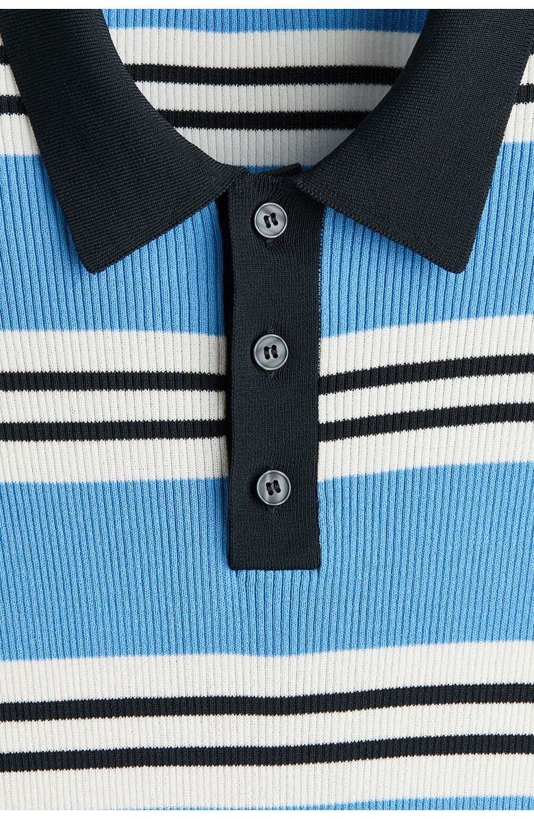 H&M Regular Fit Polo Shirt, Alternate, color, Blue/Striped