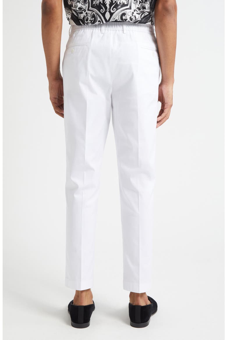 Cotton Stretch Gabardine Trousers, Alternate, color, W0111 BIANCO