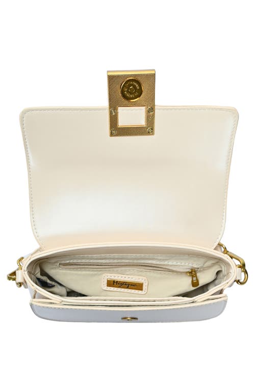 Mms Design Studio Square Buckle Crossbody Bag In Bone