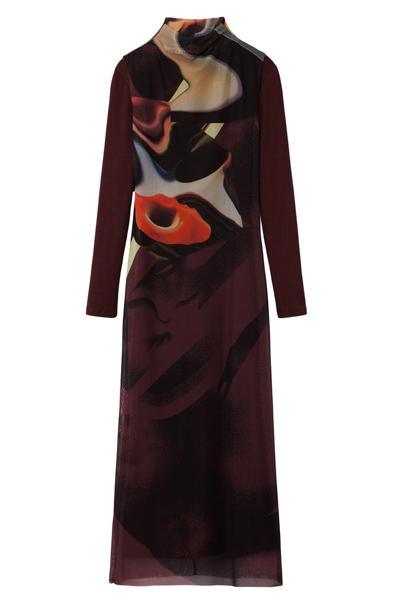 Desigual Abstract Long Sleeve Dress, Alternate, color, 