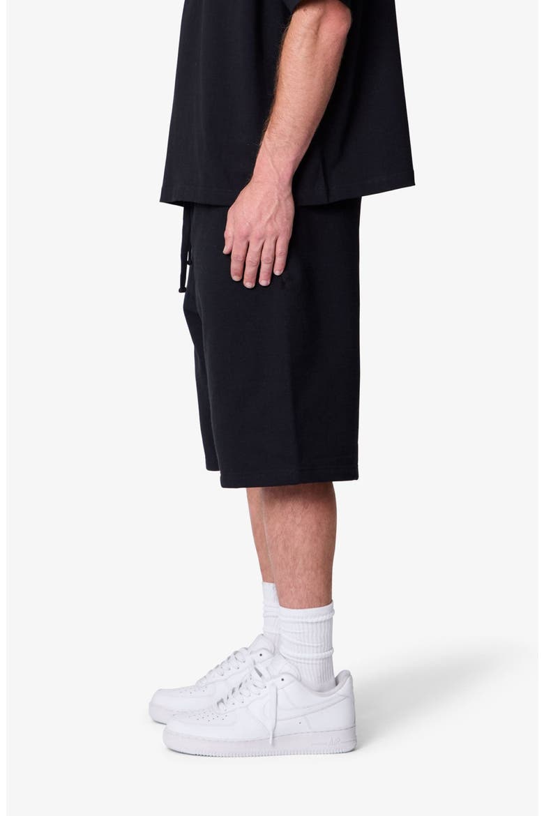 Heavy Basic Cotton Sweatshorts, Alternate, color, BLACK