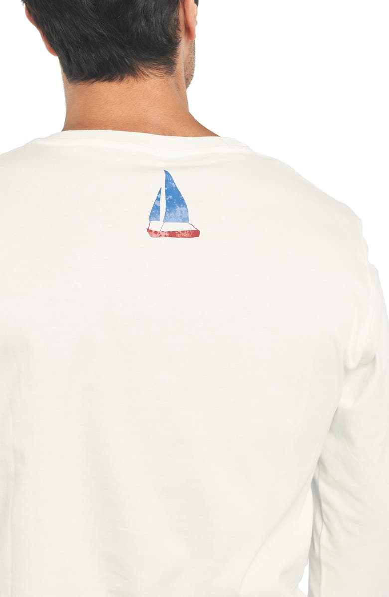 The Lazy Poet Luke St. Tropez Long Sleeve Pajama T-Shirt, Alternate, color, White