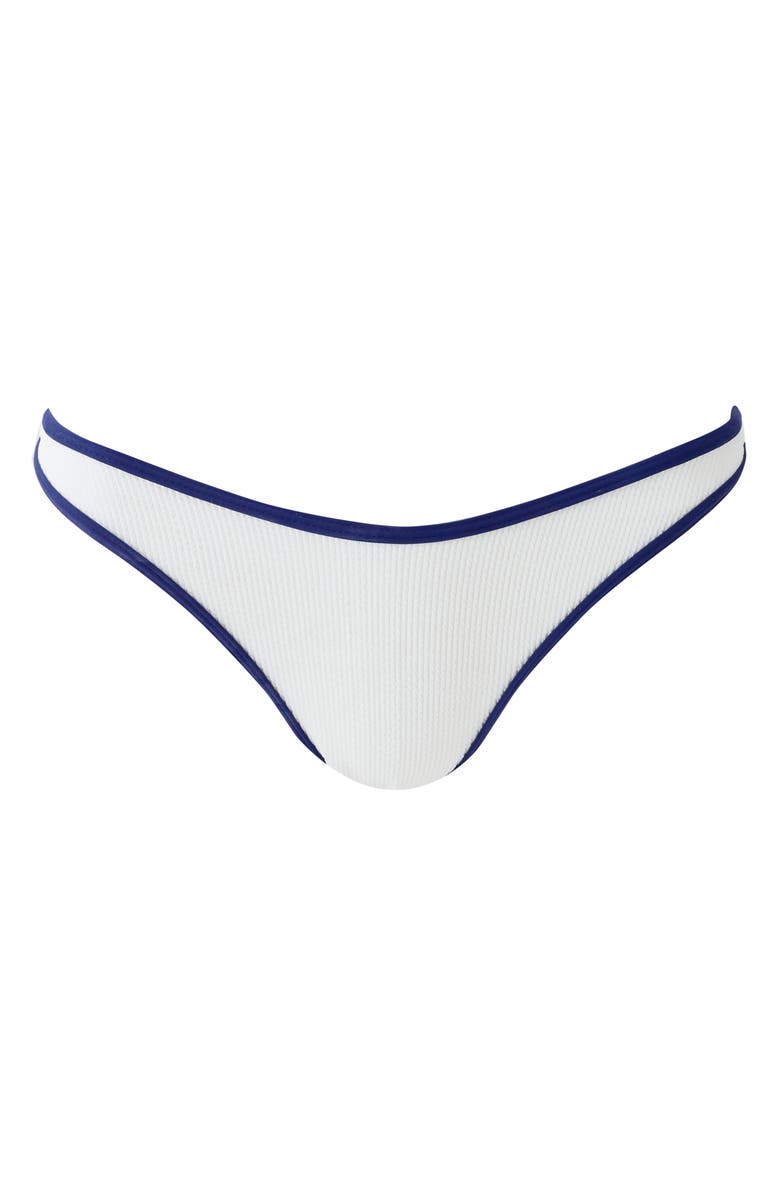 Melissa Odabash Vigo Bikini Bottoms, Alternate, color, White Ridges/ Navy