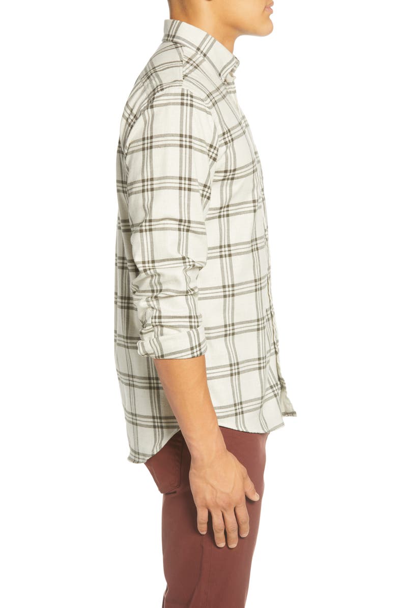 Billy Reid Plaid Regular Fit Cotton Shirt, Alternate, color, 