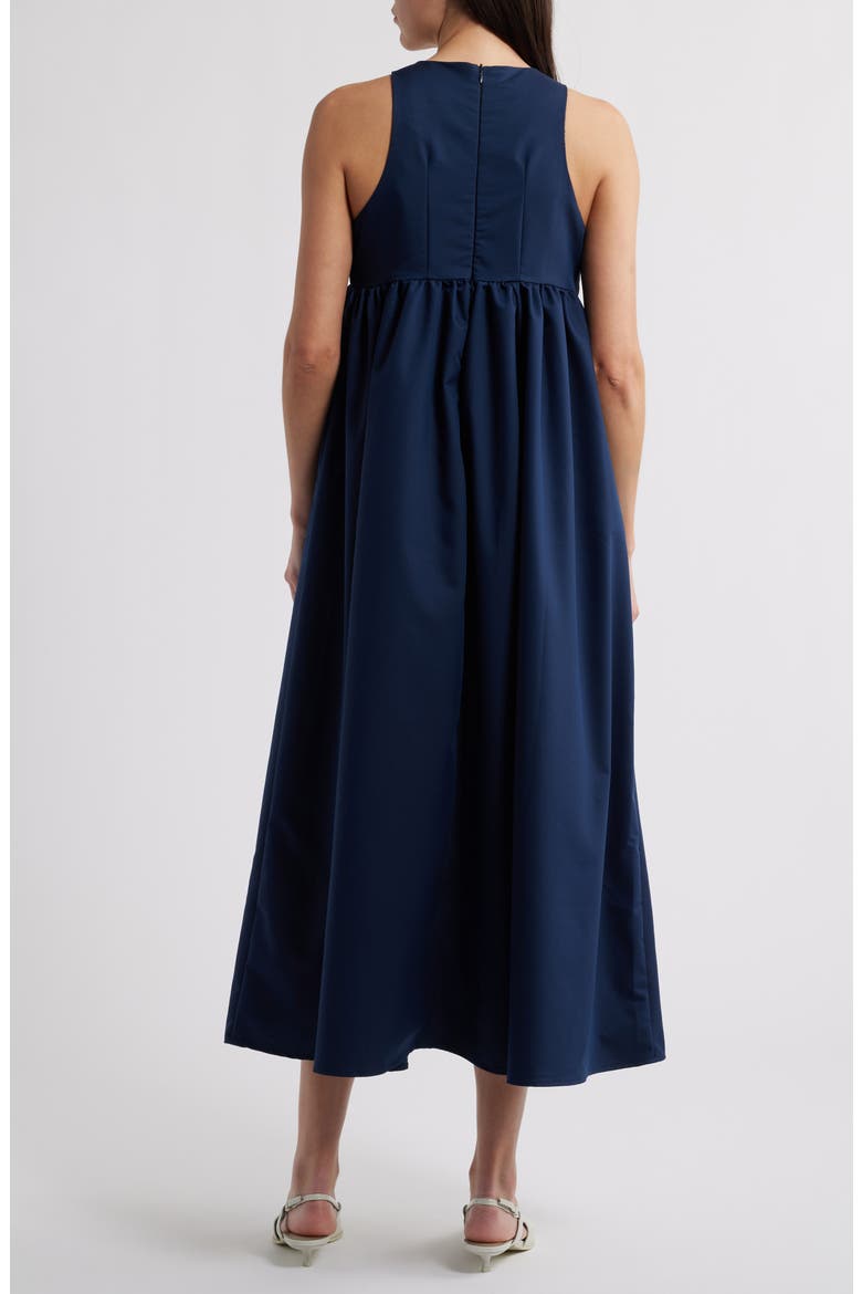 River Flower Sleeveless Maxi Dress, Alternate, color, NAVY