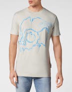 PHILIPP PLEIN T-Shirt Round Neck Ss Dripping Skull Men