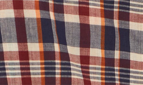 Drake's Madras Plaid Waxed Cotton Blouson Jacket In Multi