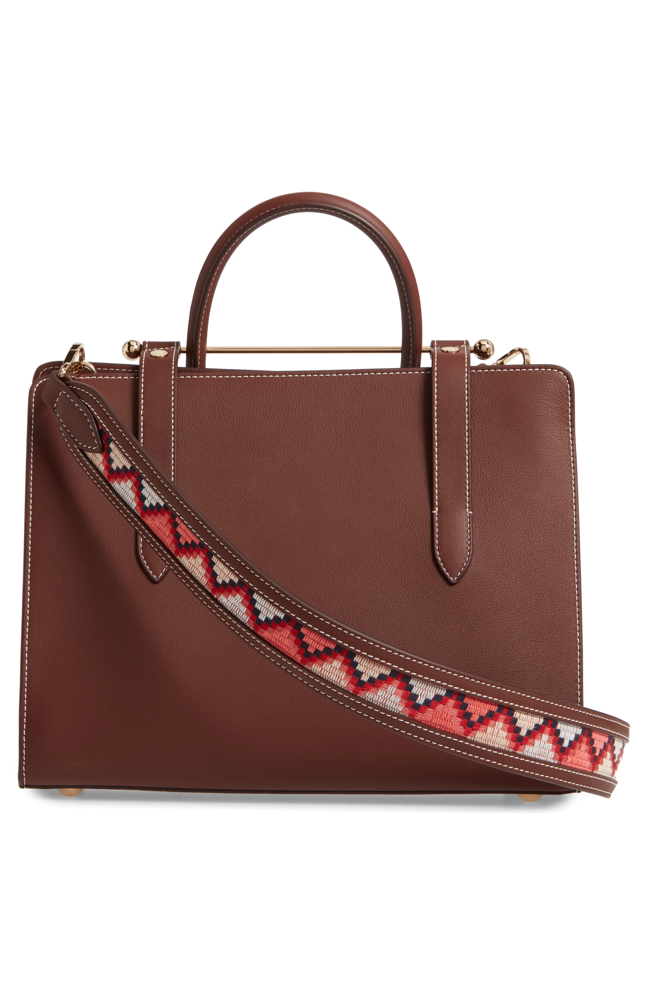 Strathberry Midi Riding School Leather Tote, Alternate, color, 