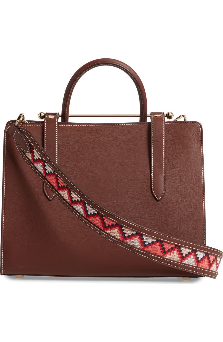 Strathberry Midi Riding School Leather Tote, Alternate, color,