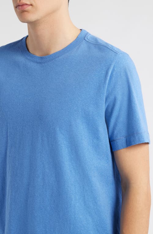 Shop Merz B Schwanen Organic Cotton & Hemp T-shirt In Faded Blue