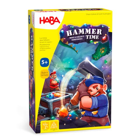 Hammer Time A Fun Kids Treasure Hunt Board Game, Family Party Game with Gems & Strategy for Ages 5+