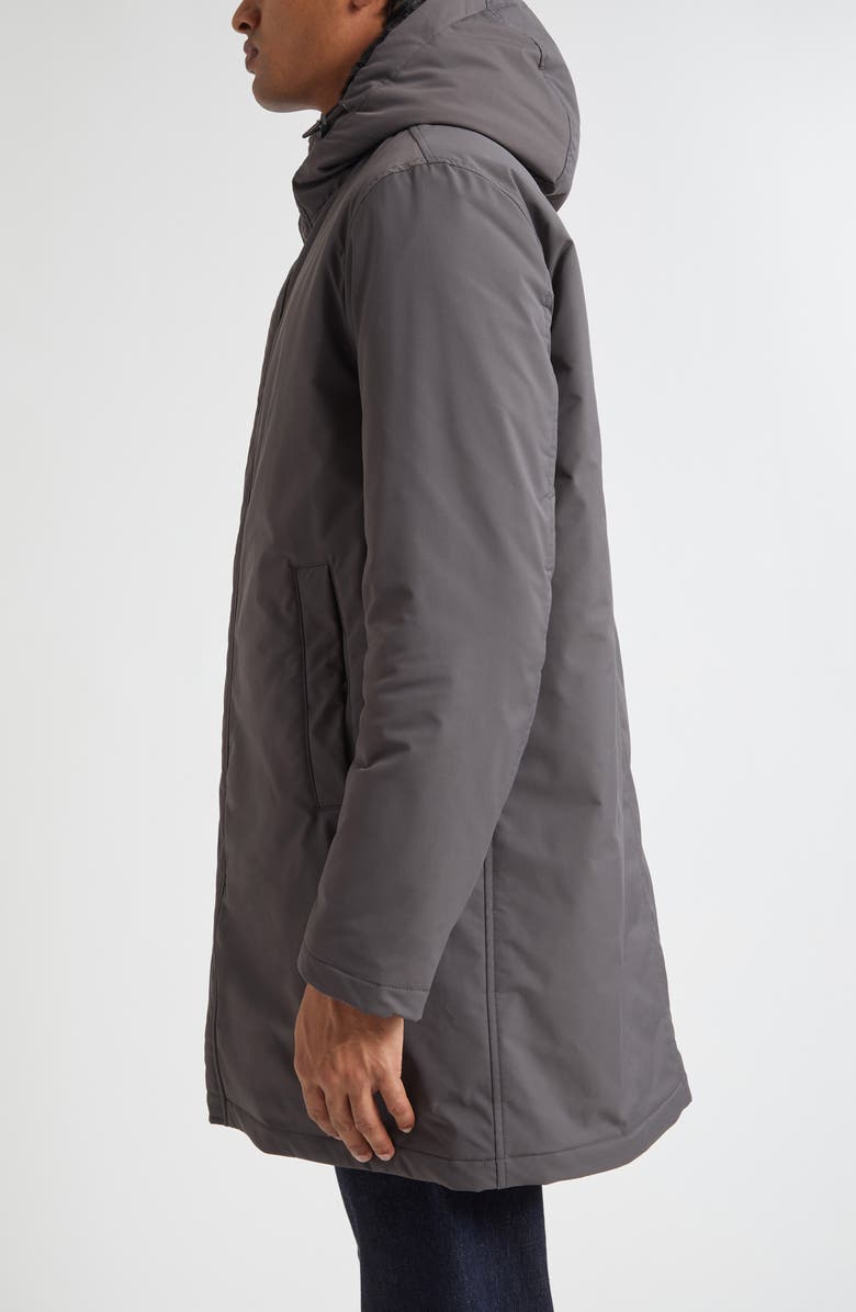 Herno Keystone Hooded Parka with Faux Fur Lining, Alternate, color, Charcoal