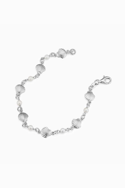 Oradina Sterling Silver Ocean Treasures Station Bracelet In Silver