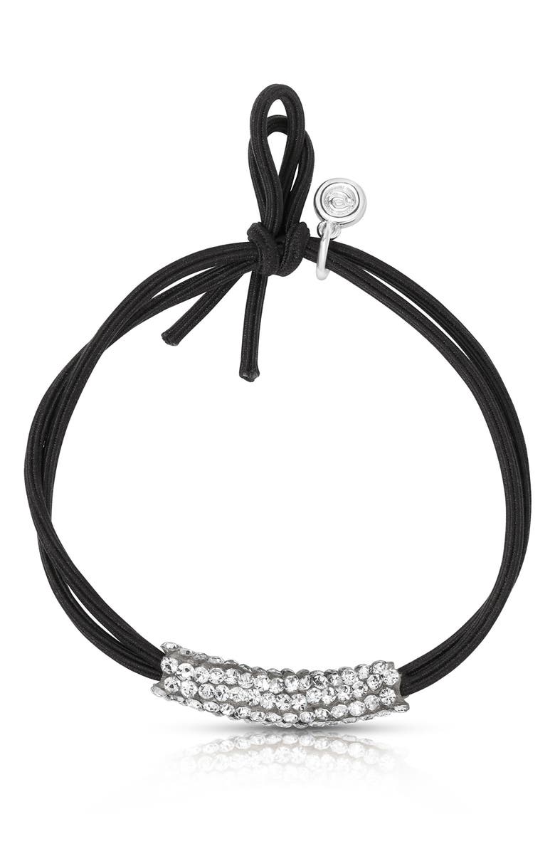 Ettika Simple Sparkle Hair Tie, Main, color, Silver