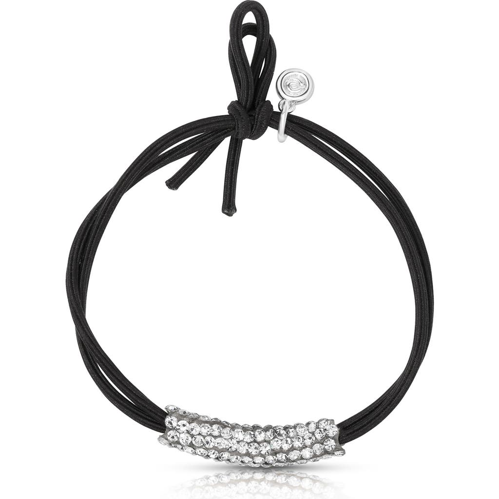 Ettika Simple Sparkle Hair Tie In Silver