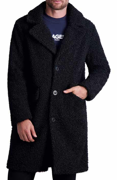 KARL LAGERFELD PARIS Fleece Longline Coat