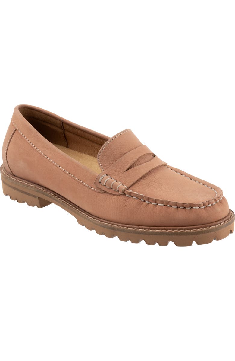 Trotters Francey Loafer, Main, color, Pale Pink Nubuck