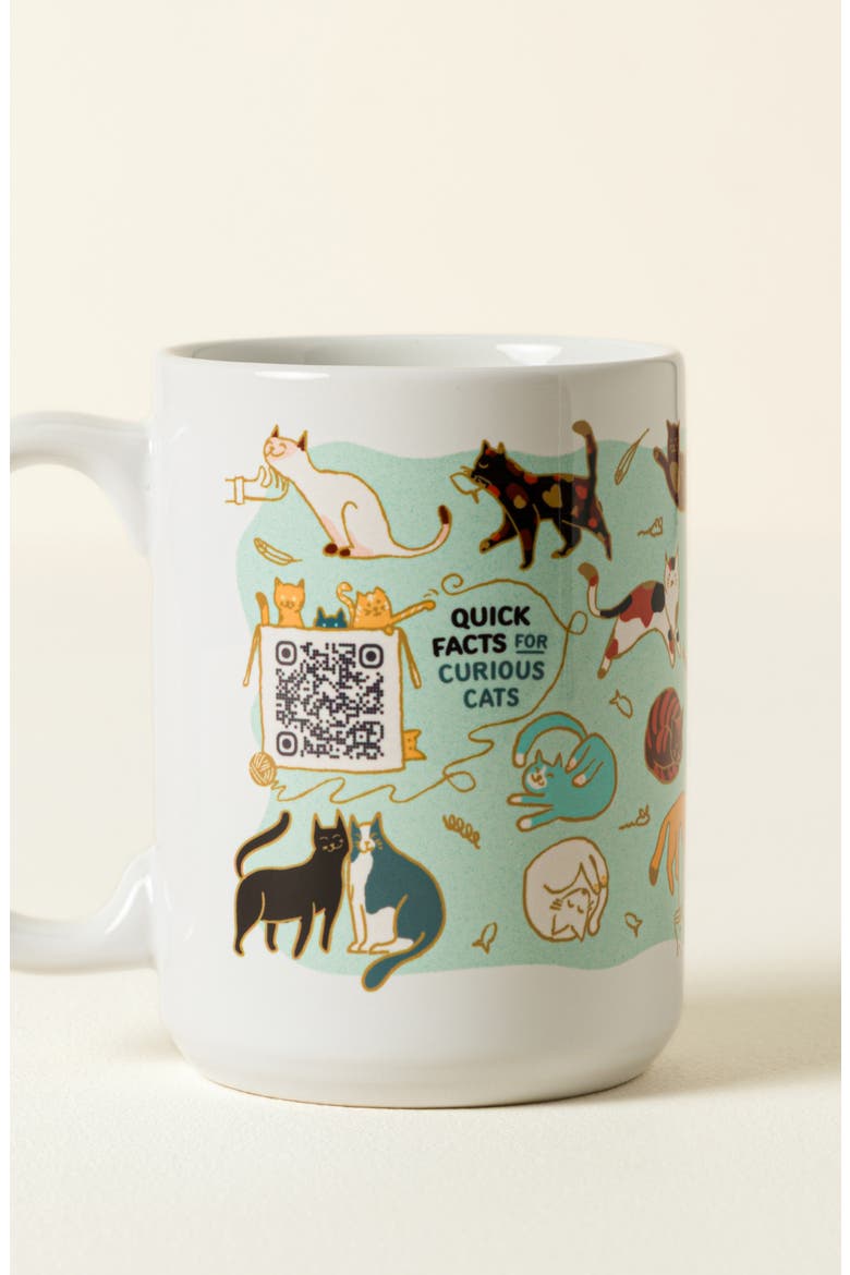 Cat Lover Interactive QR Mug, Alternate, color, Multi