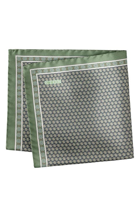 Geometric Silk Twill Pocket Square