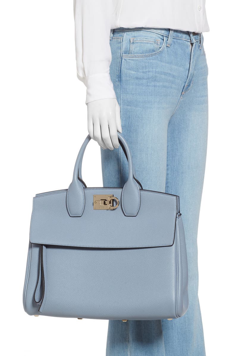 FERRAGAMO Salvatore Ferragamo The Studio Leather Top Handle Bag, Alternate, color,