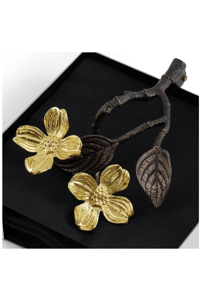Dogwood Cocktail Napkin Holder, Alternate, color, GOLD MULTI