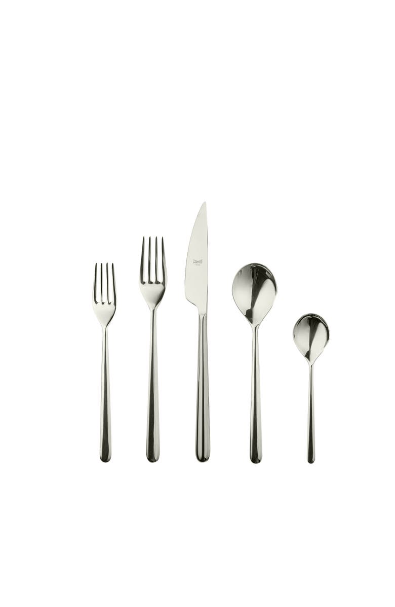 Mepra Linea Flatware Set - 5 Pieces, Main, color, Champagne