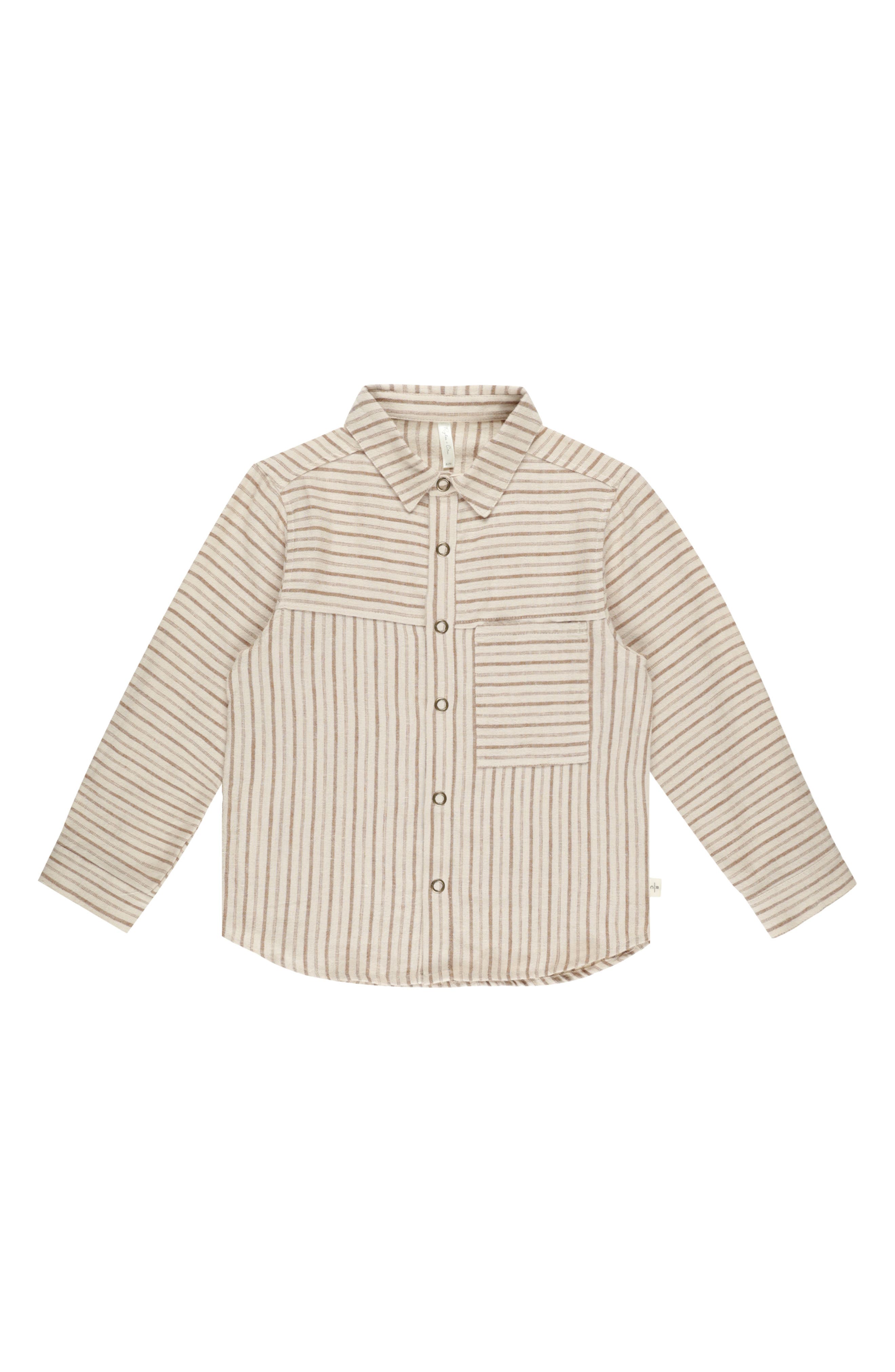 Rylee + Cru Kids' Walker Linen Blend Button-Up Shirt