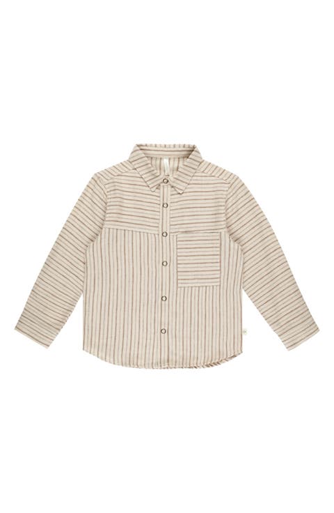 Kids' Walker Linen Blend Button-Up Shirt (Baby & Toddler)