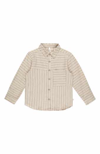 Rylee + Cru Kids' Walker Linen Blend Button-Up Shirt