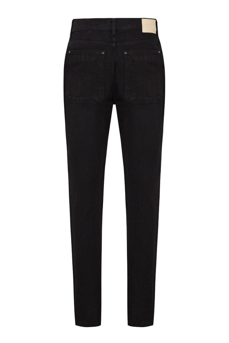 Cotton Straight Denim, Alternate, color, BLACK