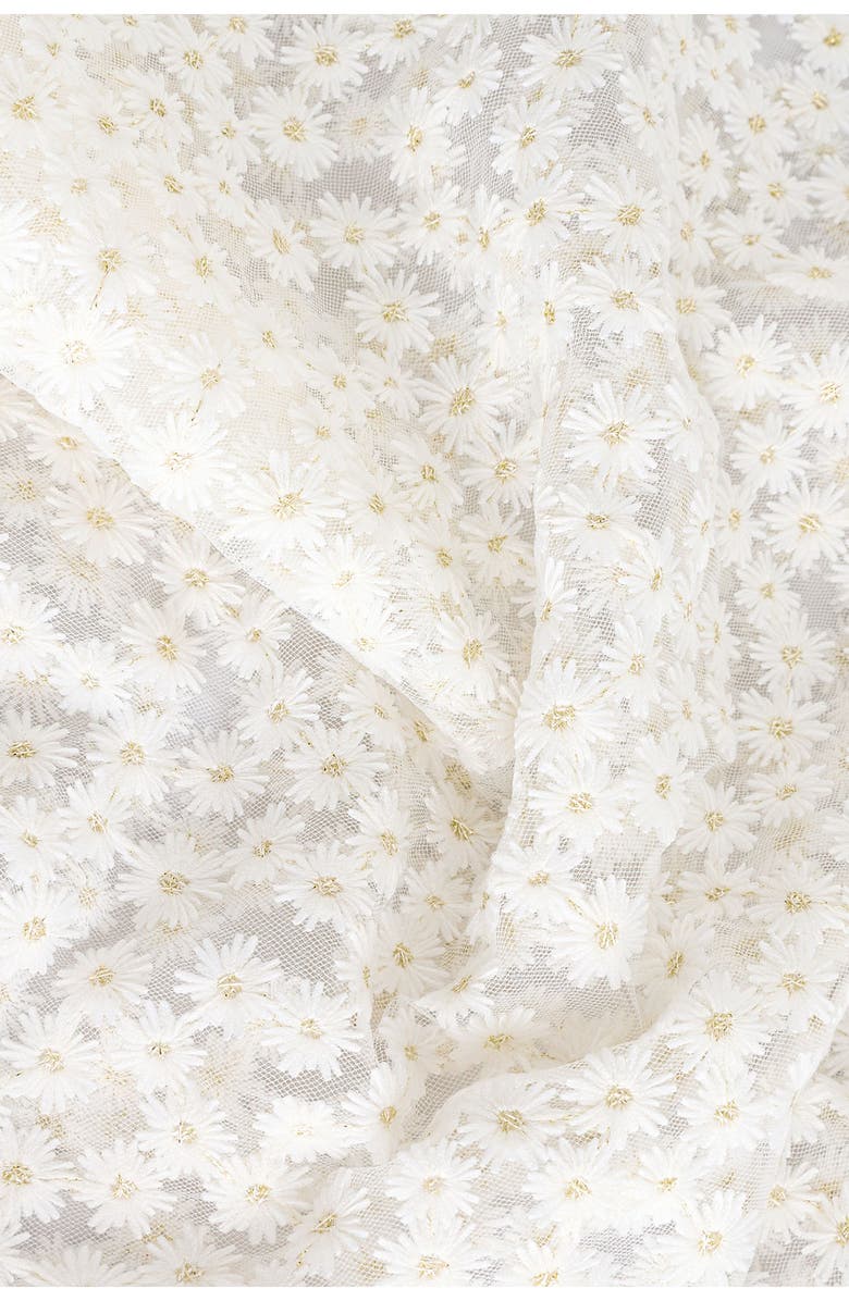 NEXT Floral Mesh Boxy Top, Alternate, color, White