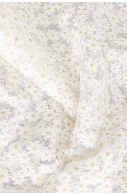 NEXT NEXT FLORAL MESH BOXY TOP 